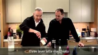 aerolatte  milk frother makes three layer caffè latte macchiato [upl. by Mandel392]