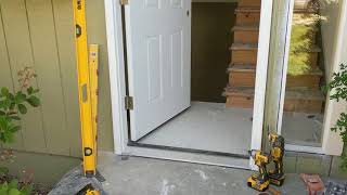 Jeld Wen Front Door Installation  Really crappy products and craftsmanship PART 1 [upl. by Anoiek74]