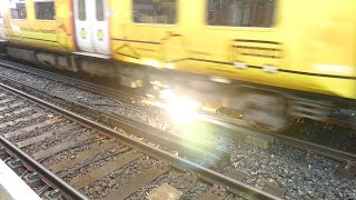 Merseyrail 507 009 making arcs at Birkdale station [upl. by Duffy]