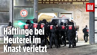 Gefängnismeuterei Polizei stürmt Knast in Thüringen  JVA Untermaßfeld [upl. by Ap601]